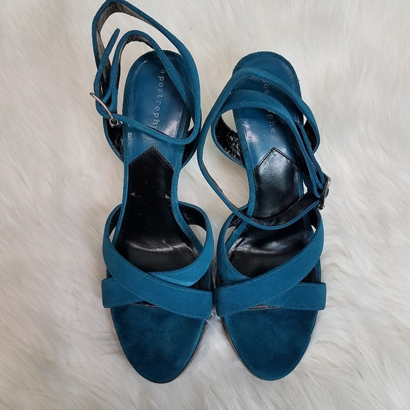Apostrophe heels size 8 brown or blue - Picture 4 of 8